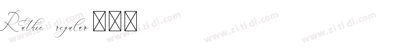 Ruthie regular字体转换